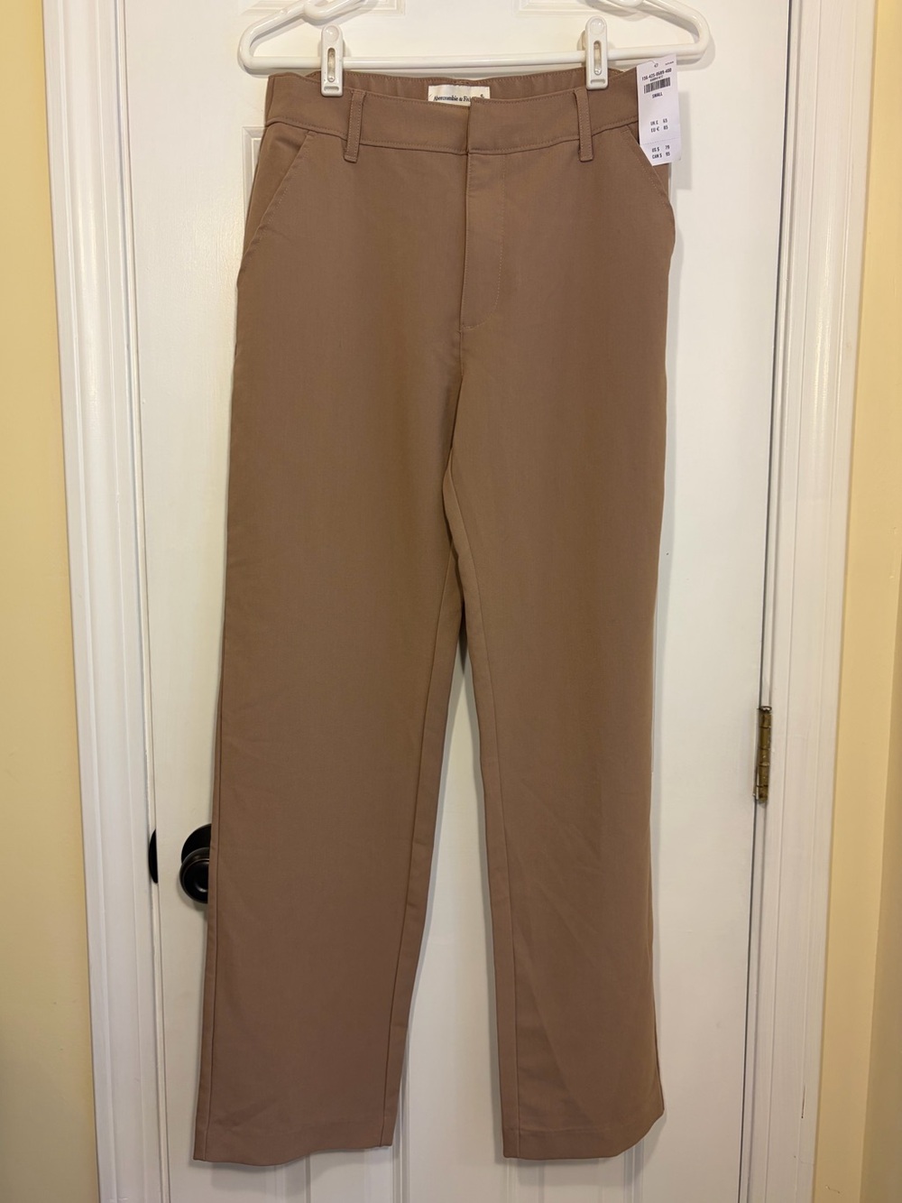 NWT Abercrombie & Fitch Tailored Wide Leg Pants Small Regular Taupe